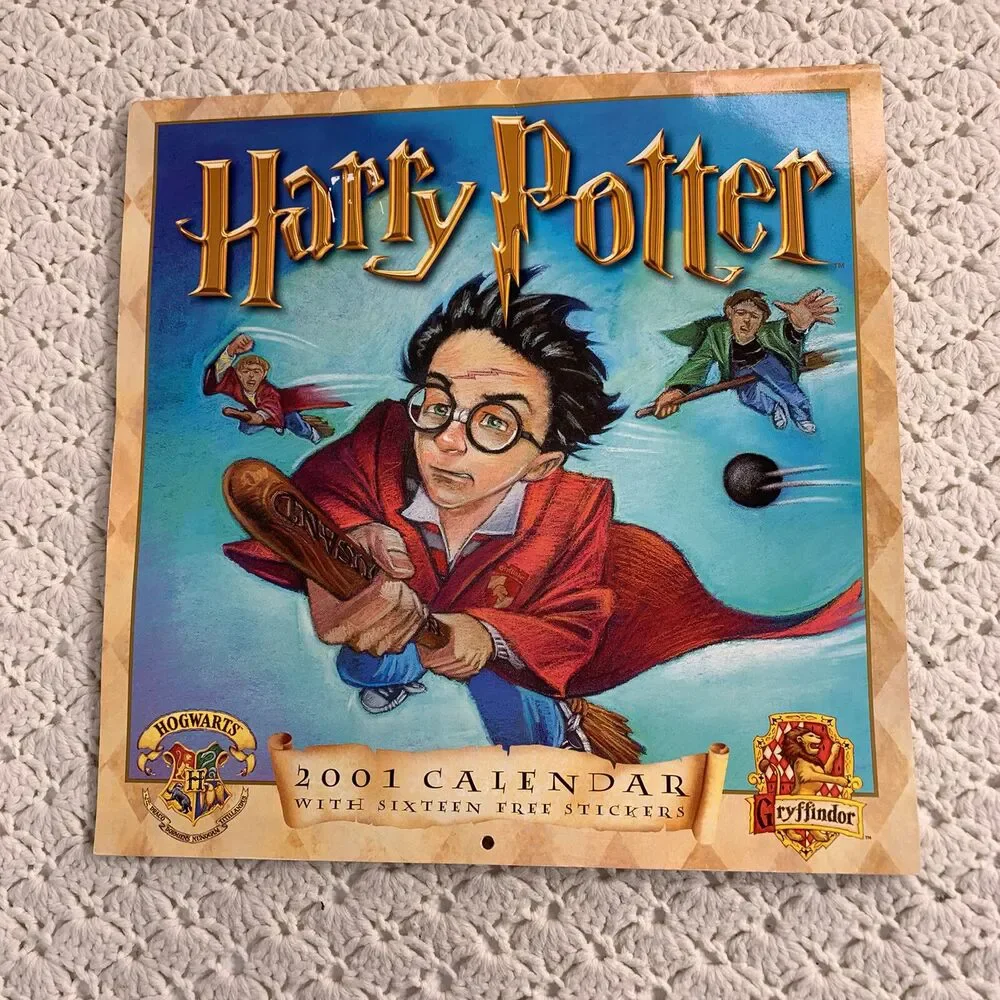 Lot 2 Vintage Harry Potter calendar 2001 Hogwarts Gryffindor 2002 Philosophers